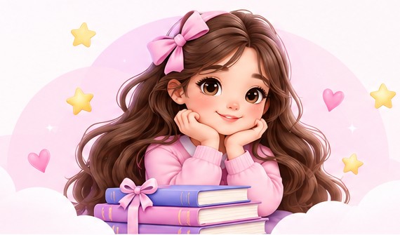 فتاة كرتونية من عالم الرياضيات